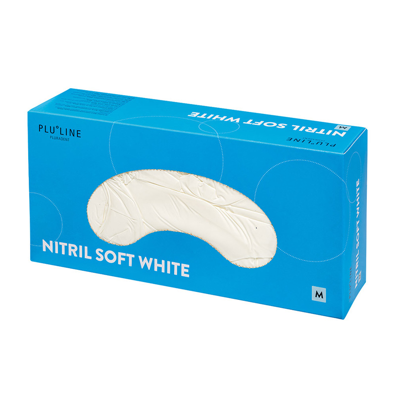 PLULINE Nitril Soft Handschuhe white L pdf., 100 Stück