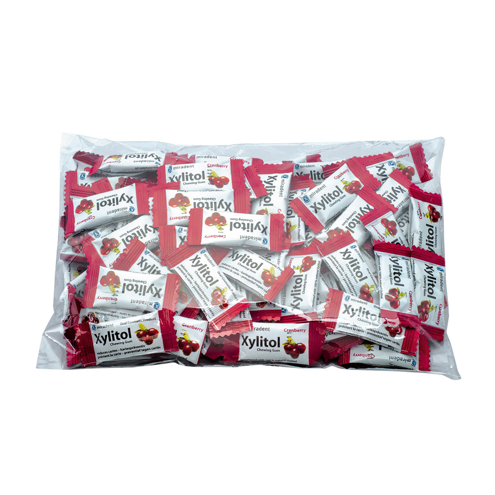 miradent Xylitol Gum Cranberry, 100 x 2 Stück
