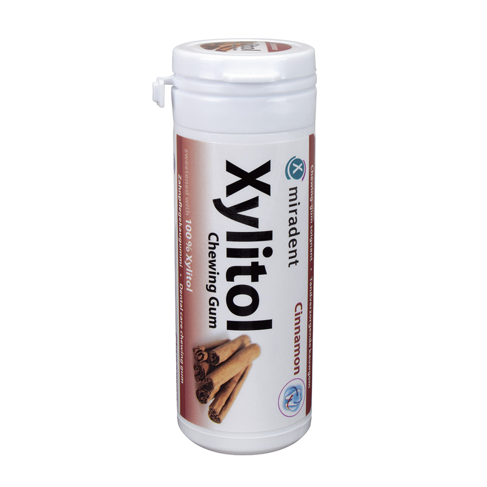 miradent Xylitol Gum Cinnamon, 30 Stück Dose