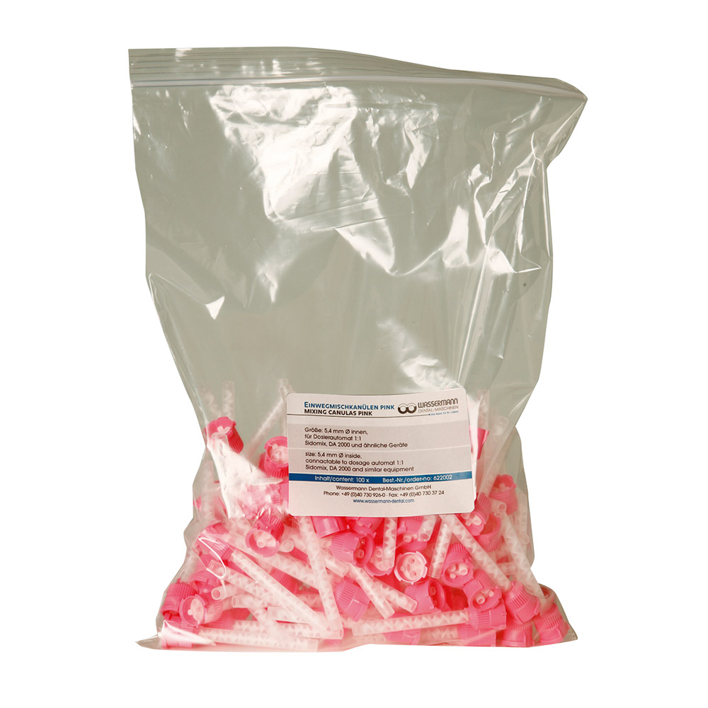 Sidomix Mischkanülen pink, 100 Stück