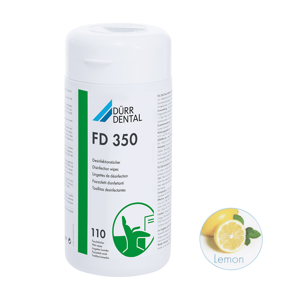 FD 350 Desinfektionstücher lemon, 110 Stück Dose