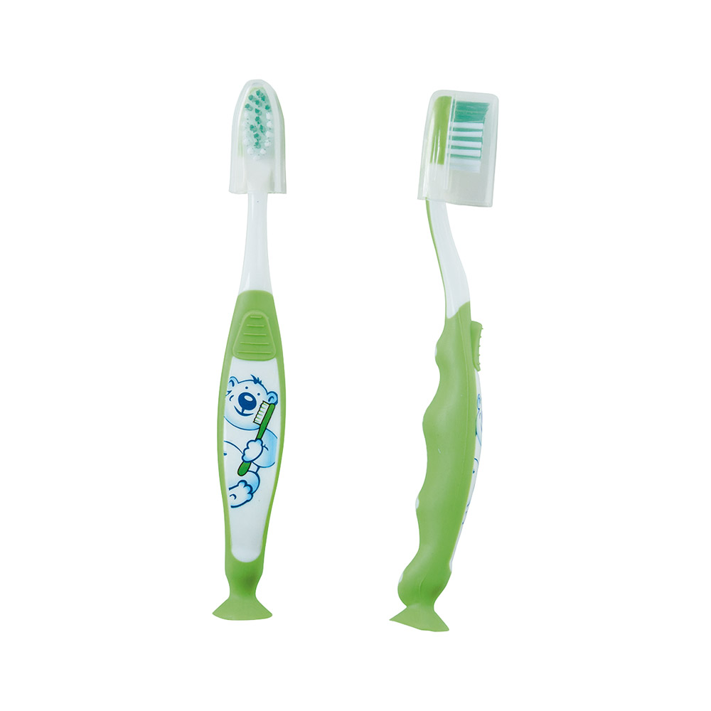 Zahnbürste mit Saugfuss "Otto" grün, 12 Stück