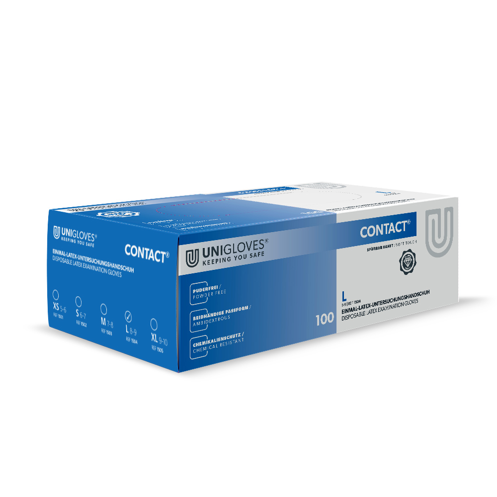 Contact Latex Handschuhe puderfrei S, 100 Stück