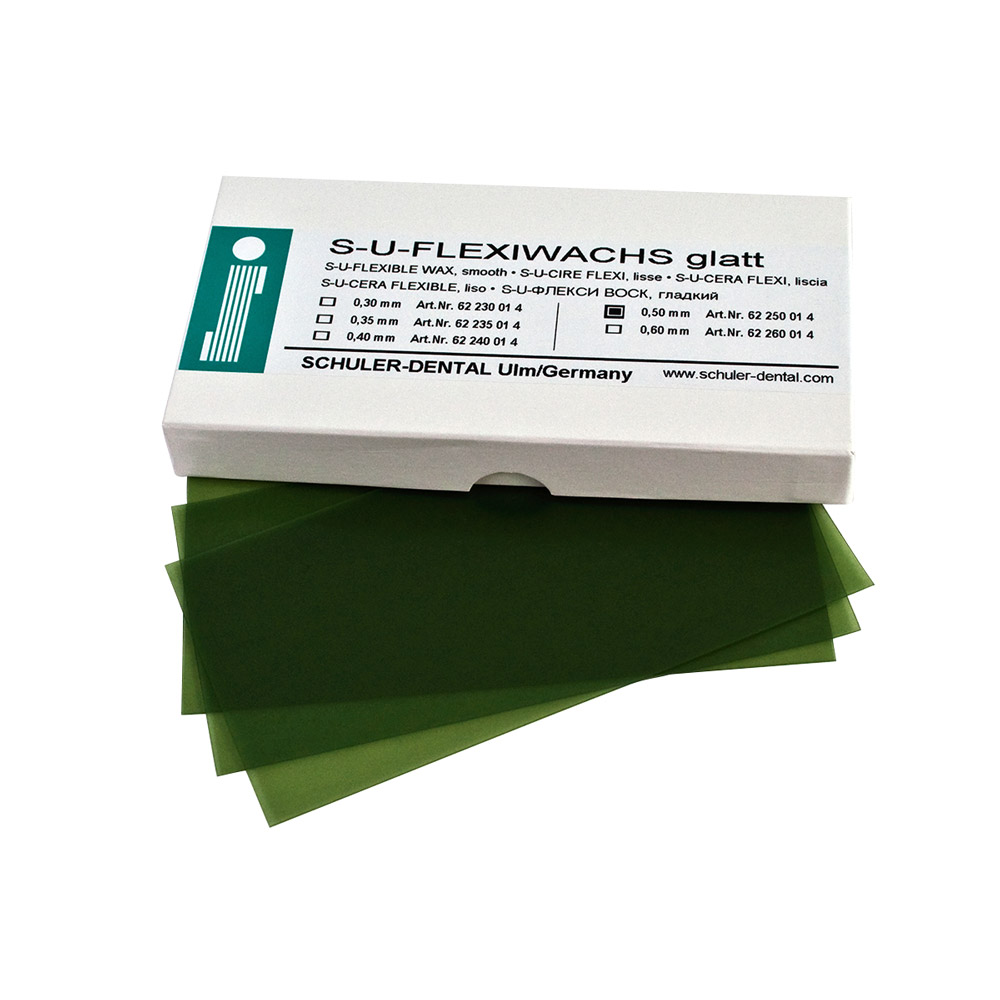 Flexiwachs Tafeln S-U glatt 0,30 mm, 15 Stück
