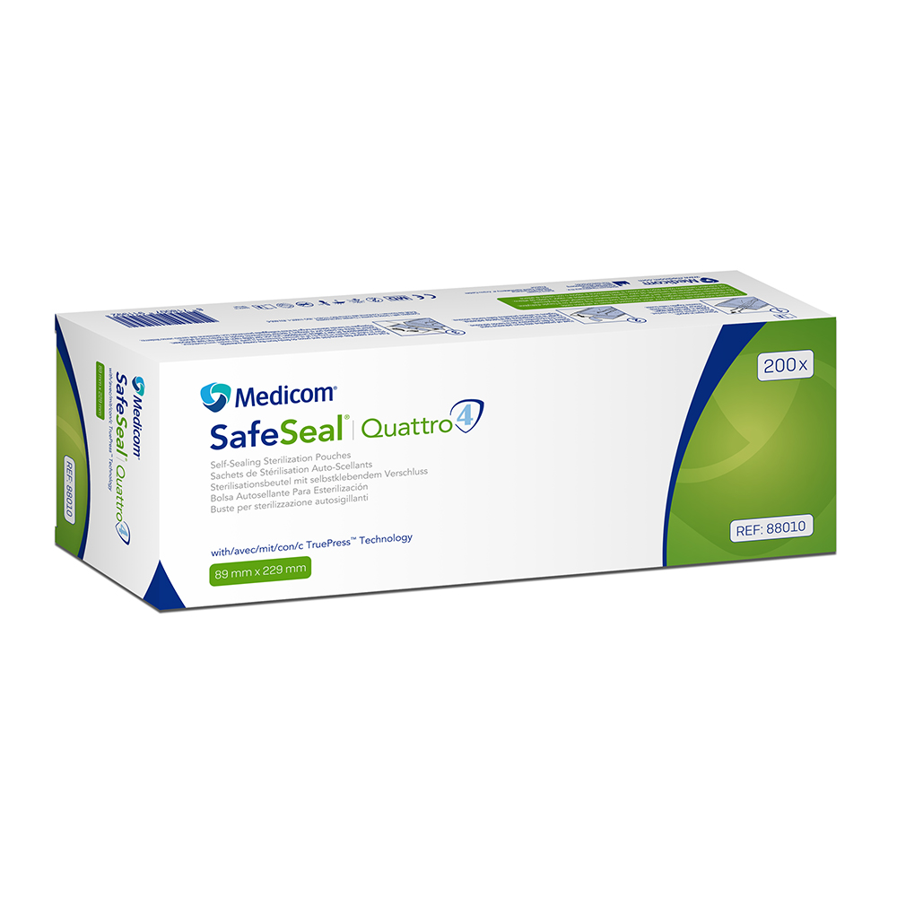 SafeSeal Quattro Sterilisationstüten sk 89 x 229 mm, 200 Stück