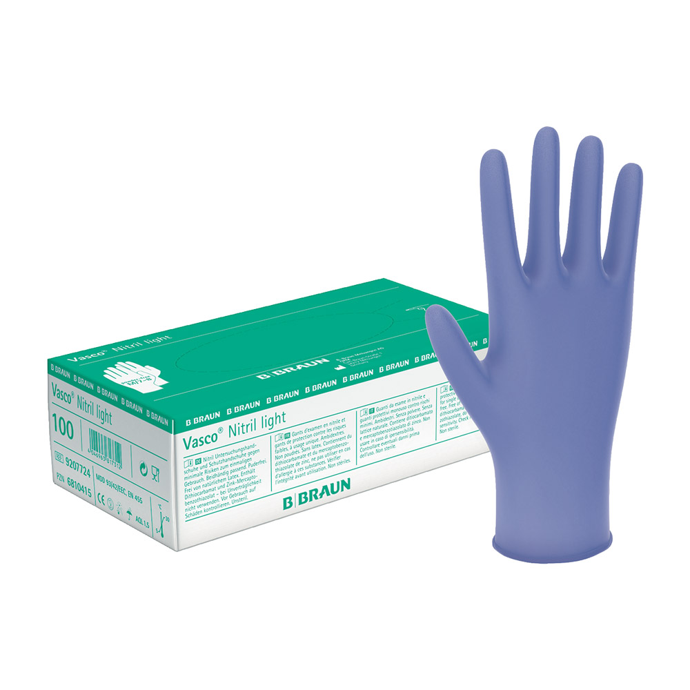 Vasco Nitril light Handschuhe puderfrei Gr. S, 100 Stück