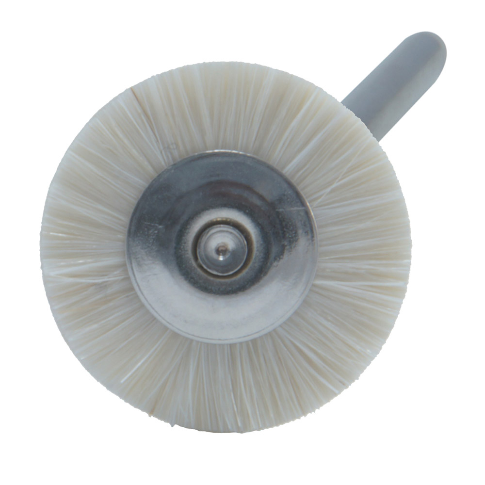 Mini-Bürstchen Ziegenhaar 19 mm weiß, 12 Stück