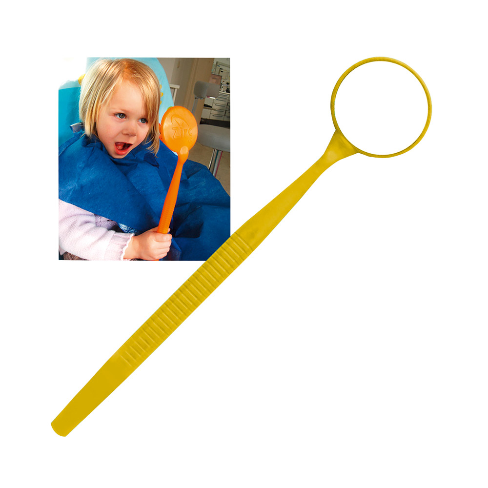 Mundspiegel Mega Mirror ø 6,35 cm neongelb, Stück