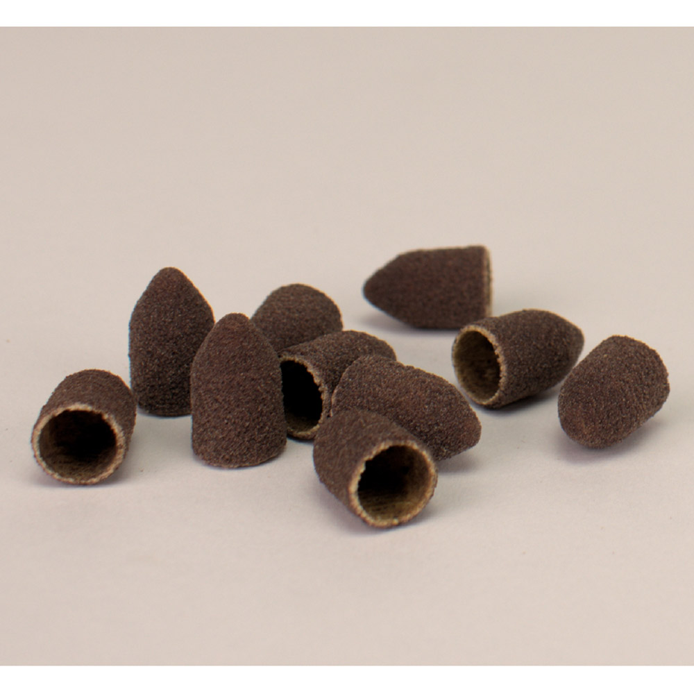 Schleifkappen spitz 7 mm, 10 Stück