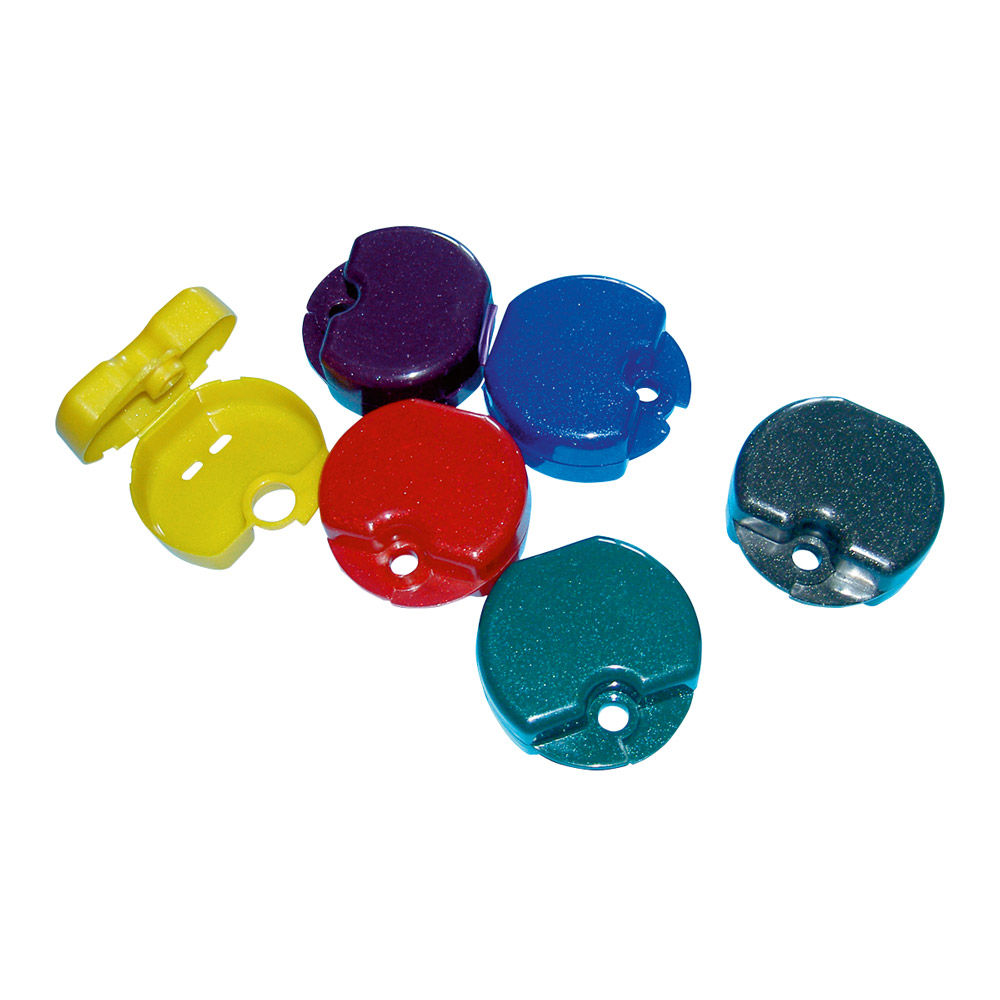 Spangendosen Glitter sortiert, 100 Stück