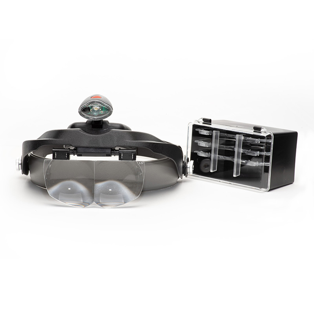 Stereo-Kopfbandlupe LED, 4 Lupenteile, Stück