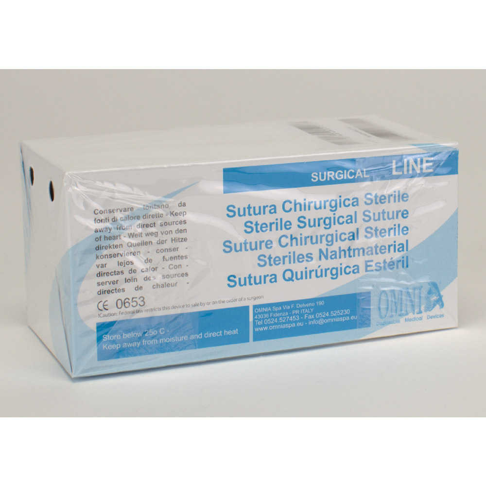 Omnia Nahtmaterial PTFE 4/0 HS 75 cm, 12 Stück