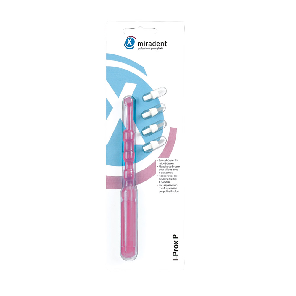 I-Prox P Interdentalbürsten Halter rosa-transparent, Stück + 4 Bürsten