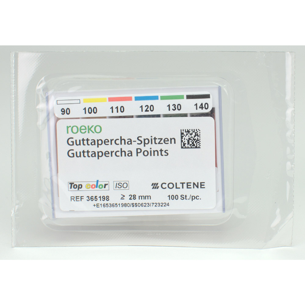 Guttaperchaspitzen Top-Color 90-140, 100 Stück Schiebeschachtel
