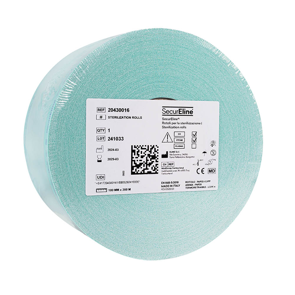 Sterilisationsrolle 100 mm, 200 m Rolle