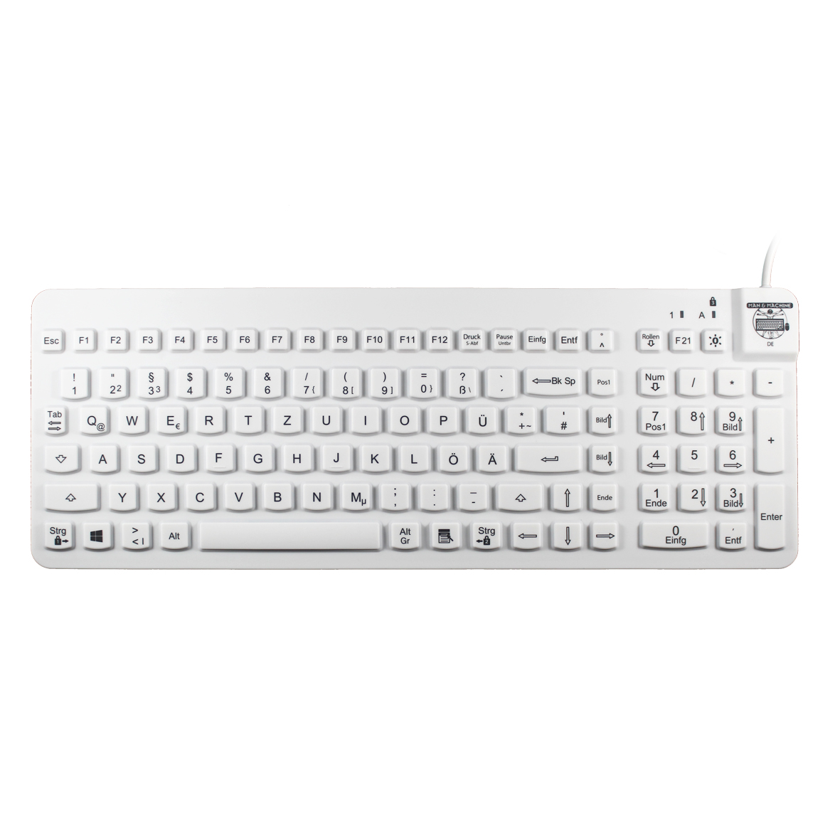 Tastatur Really Cool hygienic white Man and Machine