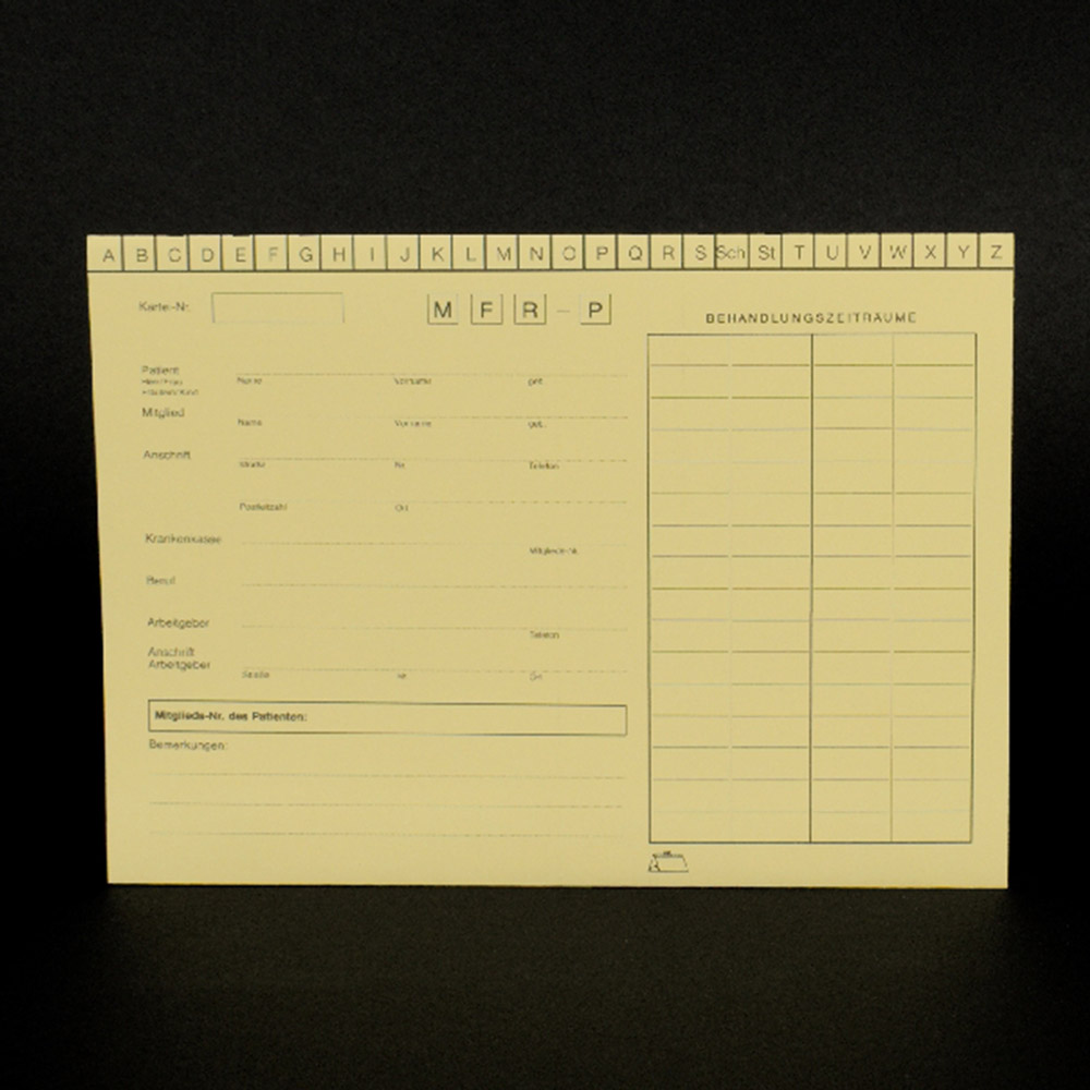 Karteikarte mit vorgedrucktem Adressfeld DIN A5 gelb, 200 Stück