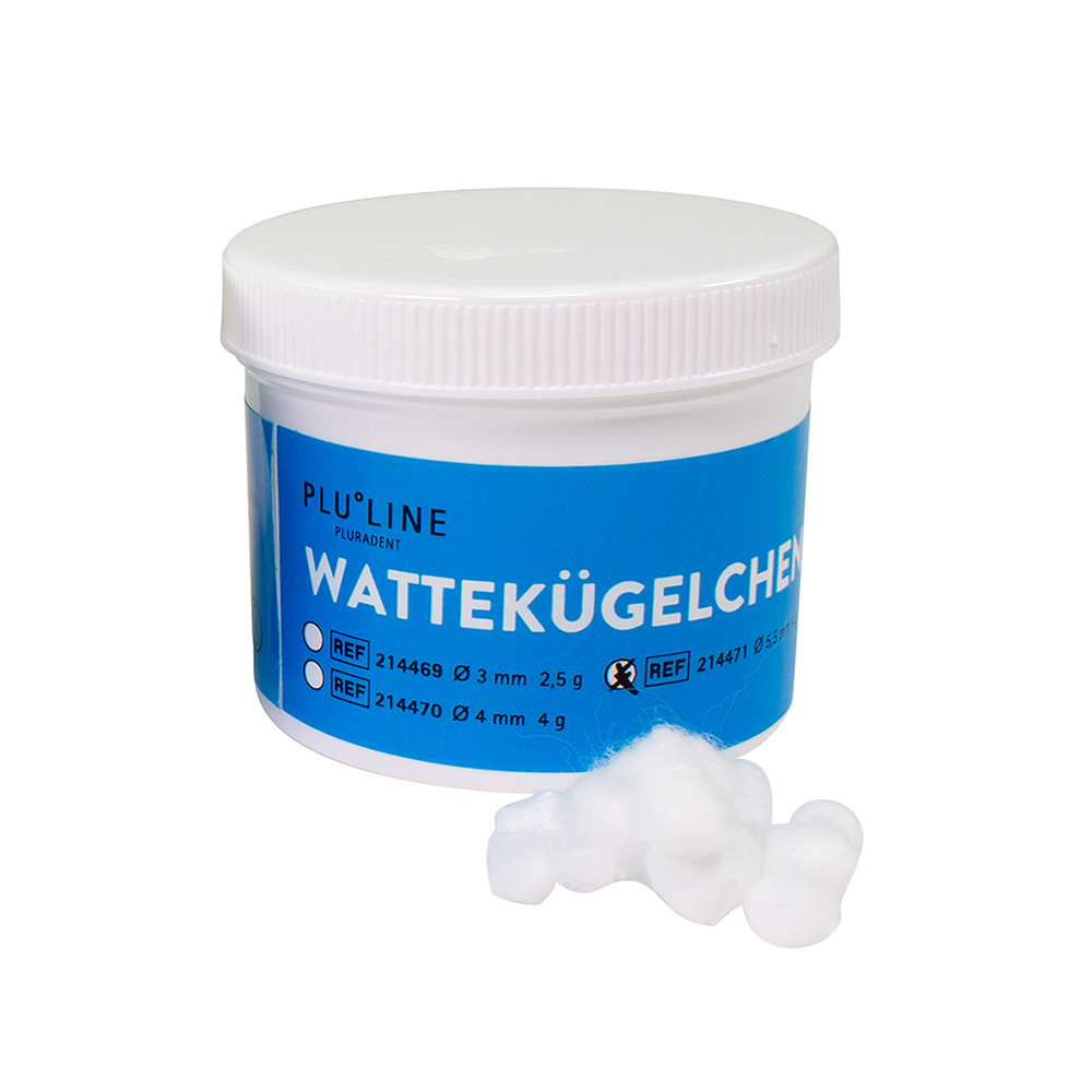 PLULINE Wattekügelchen Ø 5,5 mm, 4 g Packung
