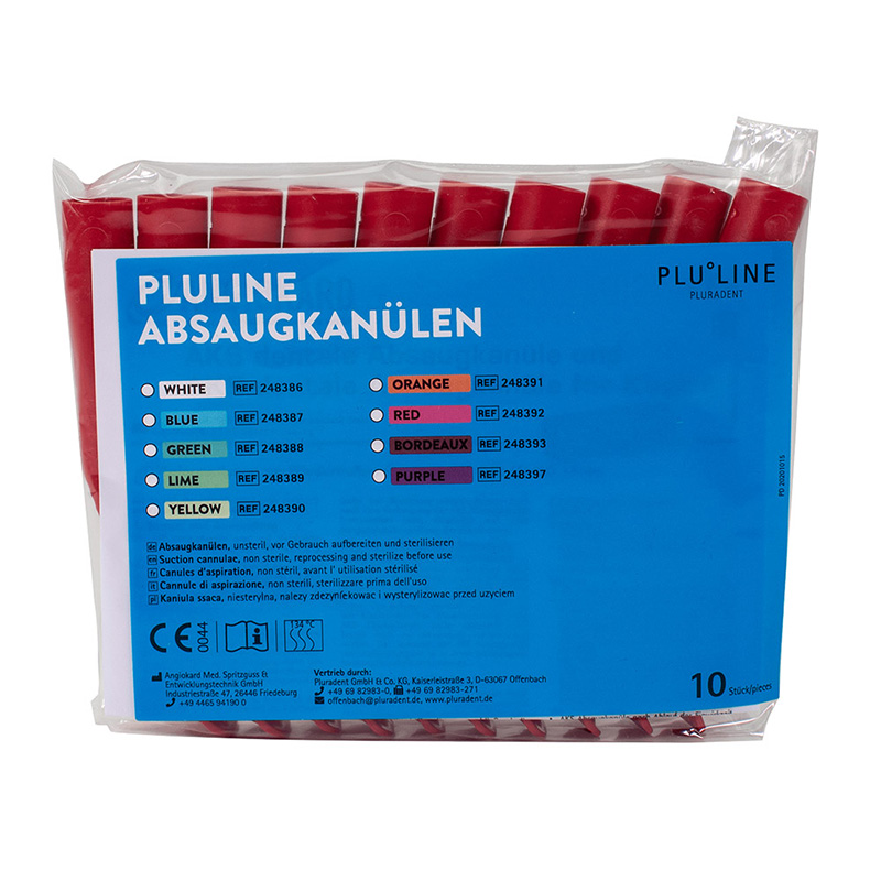 PLULINE Absaugkanülen red, 10 Stück