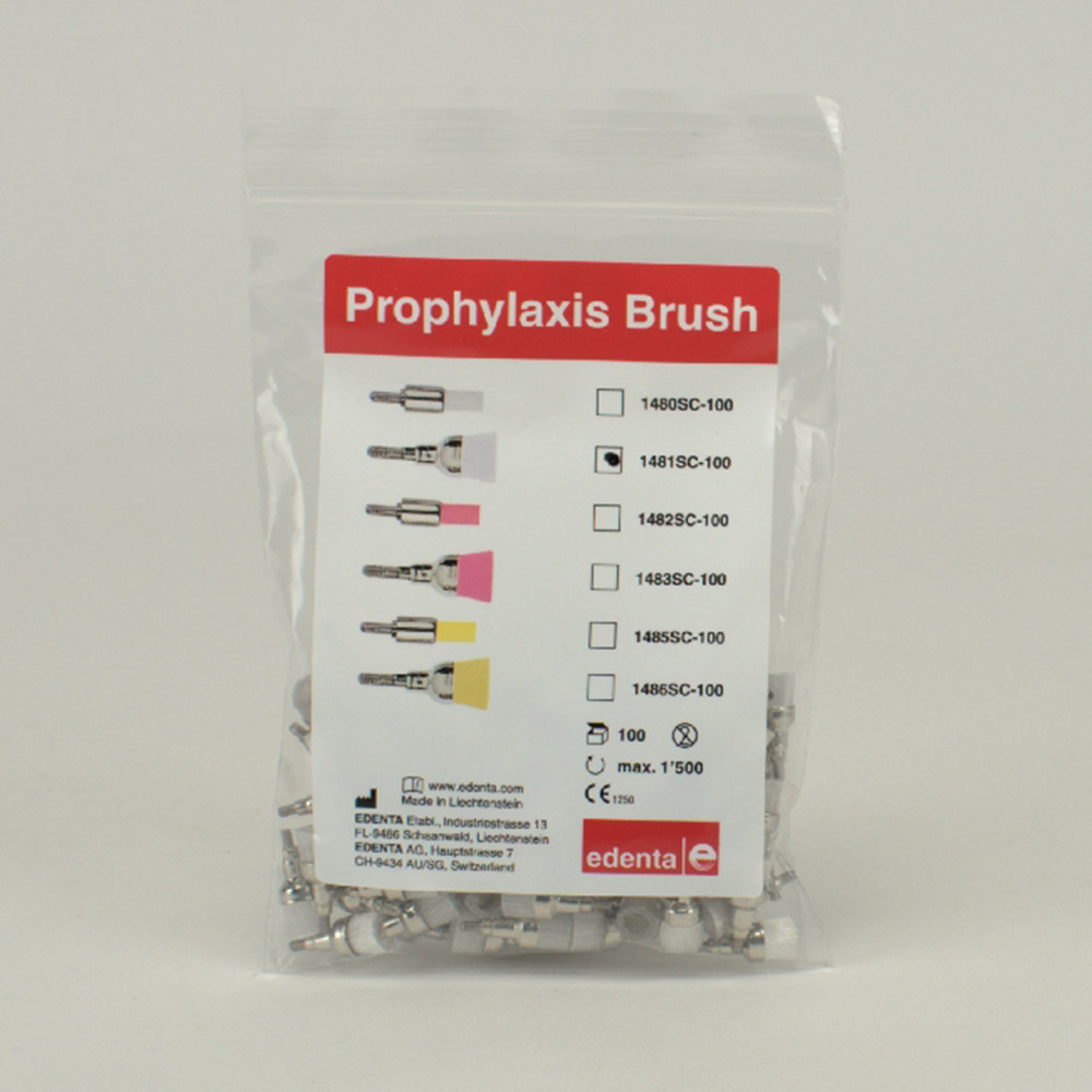 Prophy Bürste SC Topf groß weiß 1481, 100 Stück