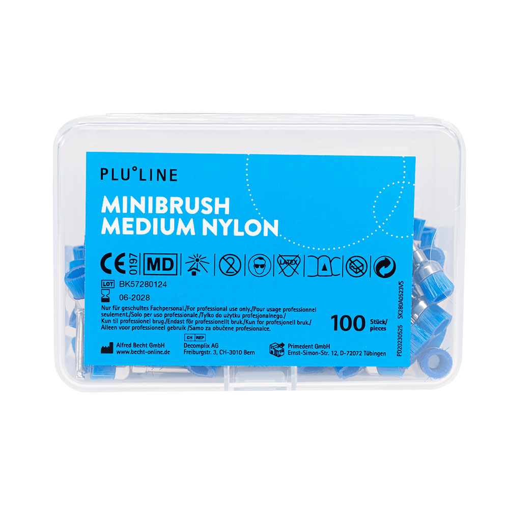 PLULINE Minibrush ZR Nylon medium, 100 Stück