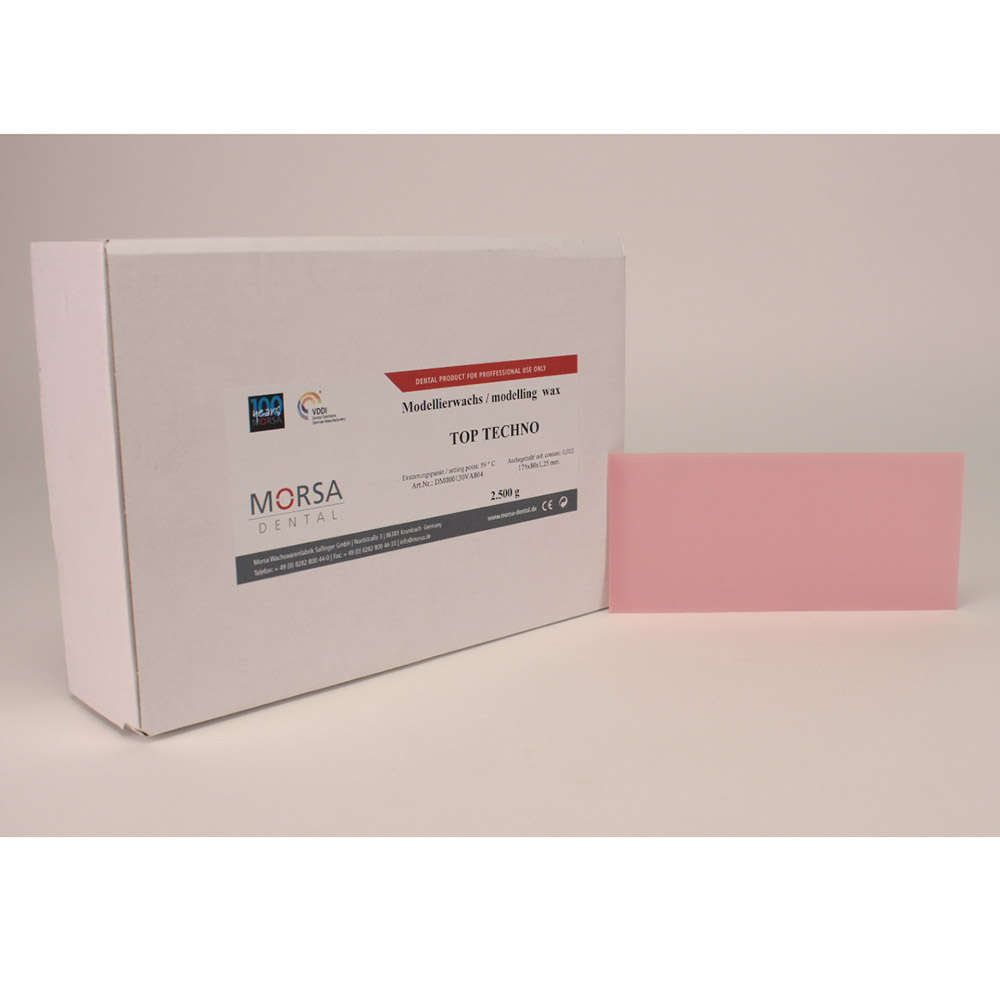 Modellierwachs Platten Top Techno 1,25 mm, 2,5 kg