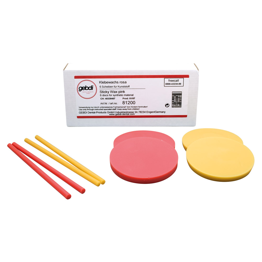 Klebewachs rosa Stangen, 20 Stück