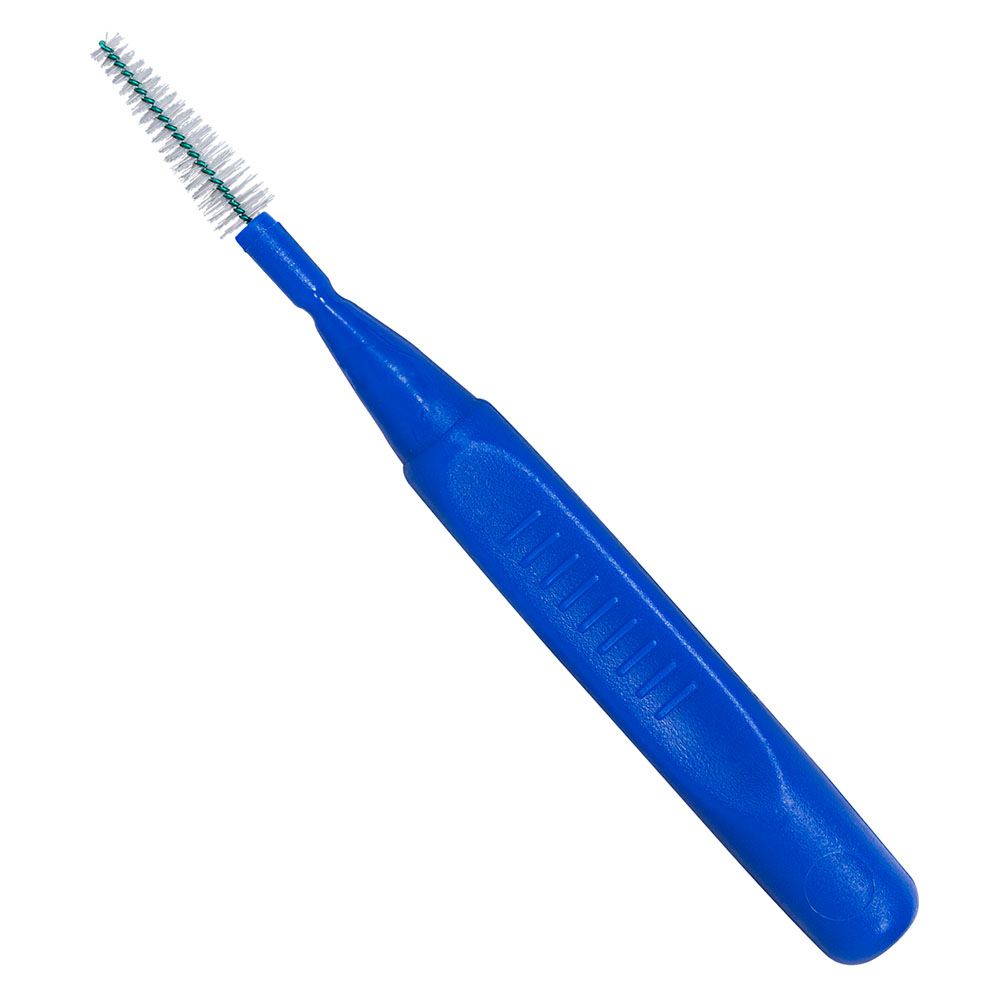 PLULINE Interdentalbürsten mit Griff konisch blau, 6 Stück