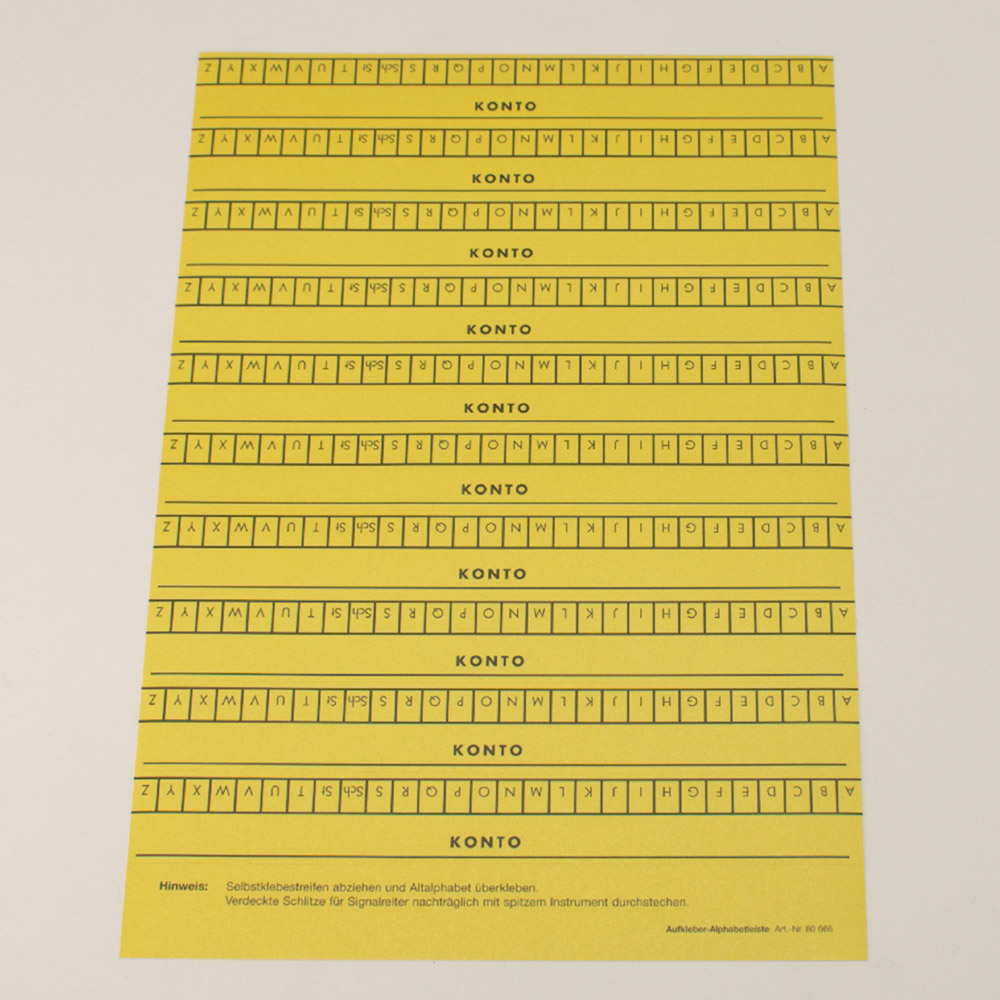 Alphabetblatt A5 selbstklebend gelb, Stück