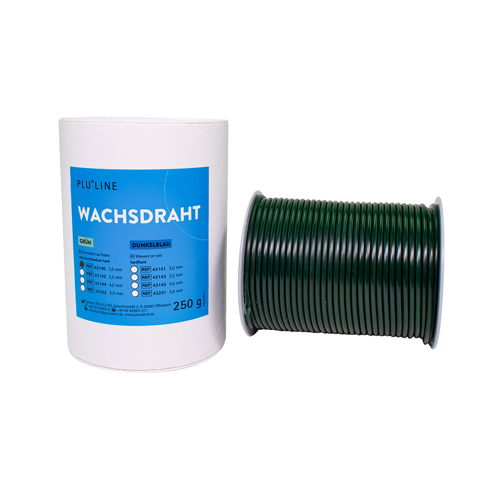 PLULINE Wachsdraht grün 3,00 mm, 250 g Rolle
