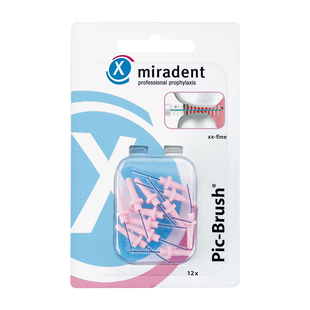 Pic Brush Ersatzbürsten pink, 12 Stück