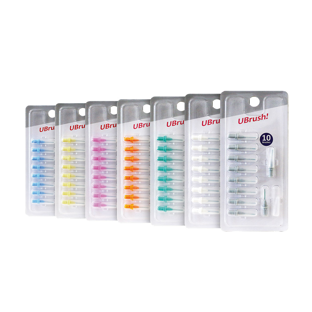 UBrush Bürsten blau 0,5  mm zylindrisch, 10 Stück