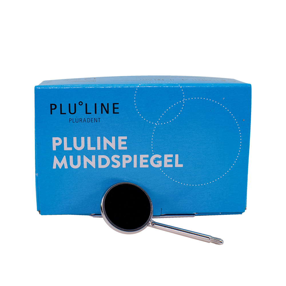 PLULINE Mundspiegel FS Rhodium hohl 4, 12 Stück