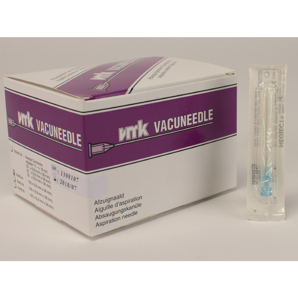 Endo Vacuum Nadel 0,6 x 38 blau, 100 Stück