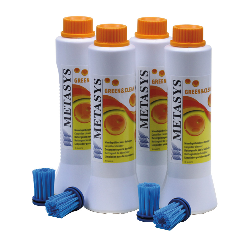 Green&Clean MB, 4 Bürsten + 4 x 500 ml Beutel Nachfüllpackung