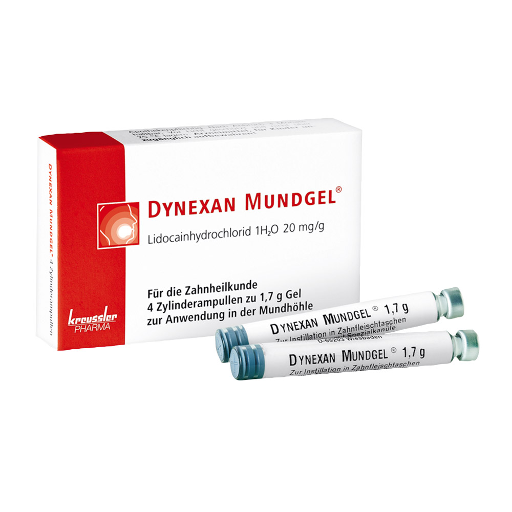 Dynexan Mundgel, 4 Zylinder-Ampullen Packung