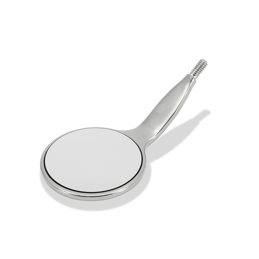 Mundspiegel MEGA Rhodium 5 plan SS, 12 Stück