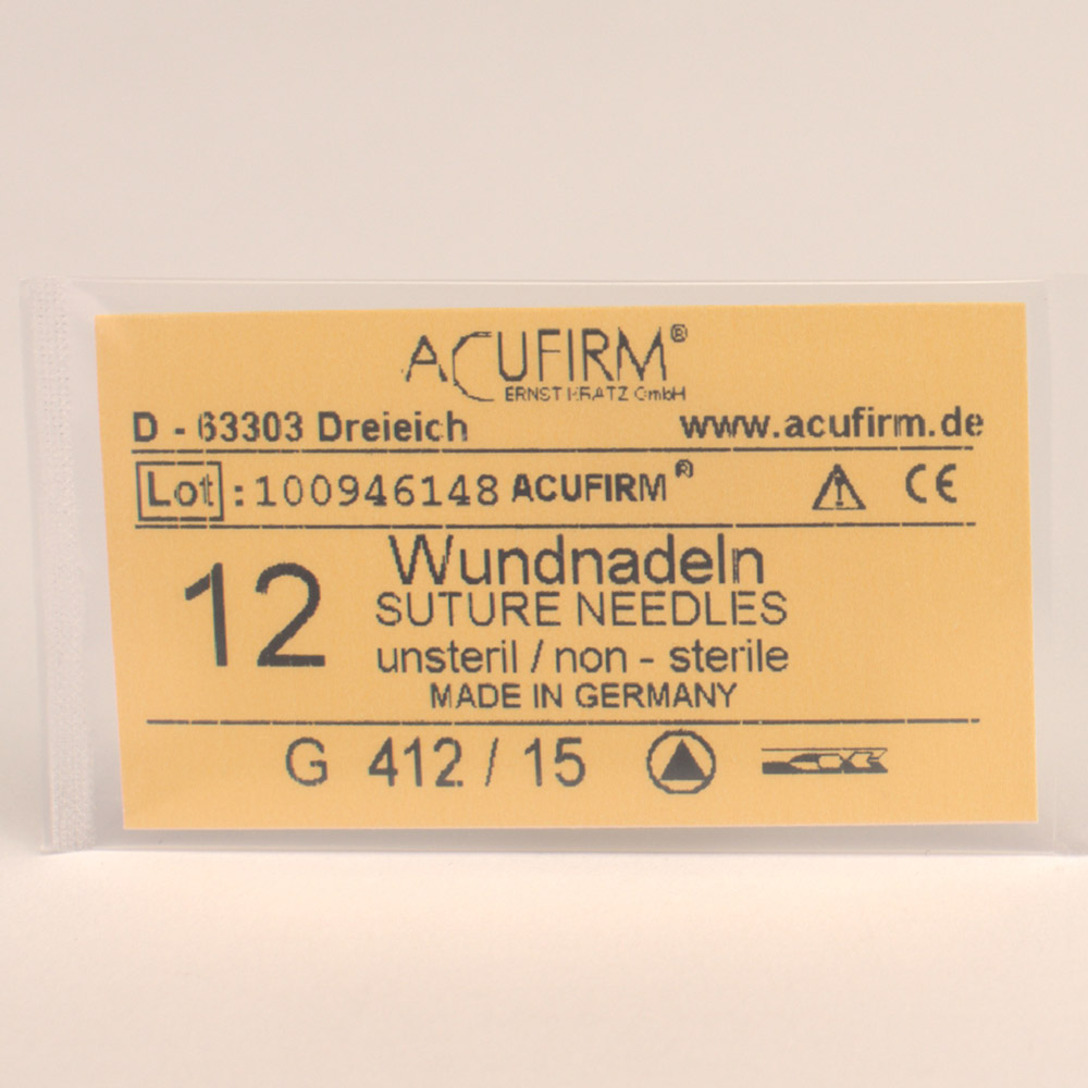 Wundnadeln Acufirm G 412/15, 12 Stück