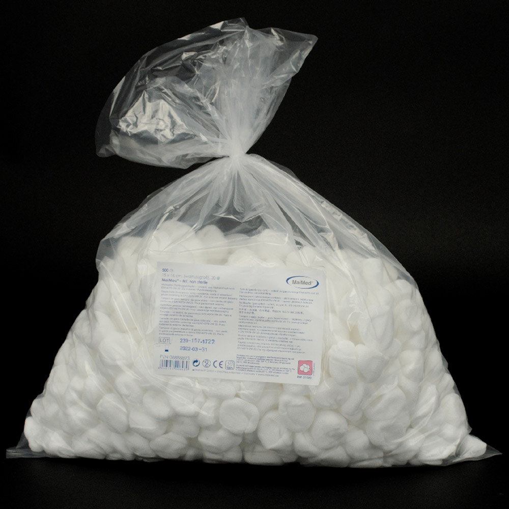 Mulltupfer unsteril 15 x 16 walnuss, 500 Stück