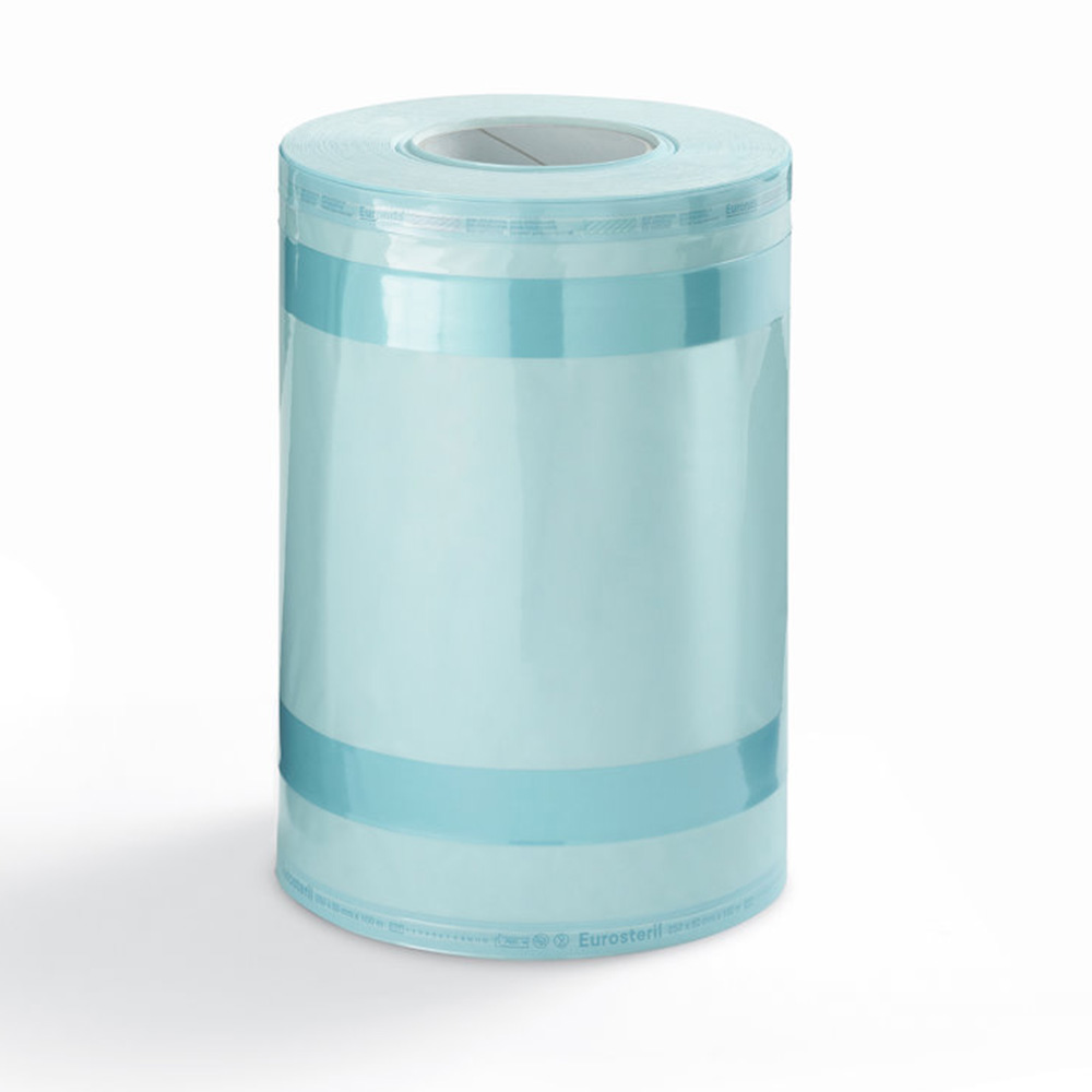 Sterilisationsfolie 25 x 5 cm mit Falte, 100 m Rolle