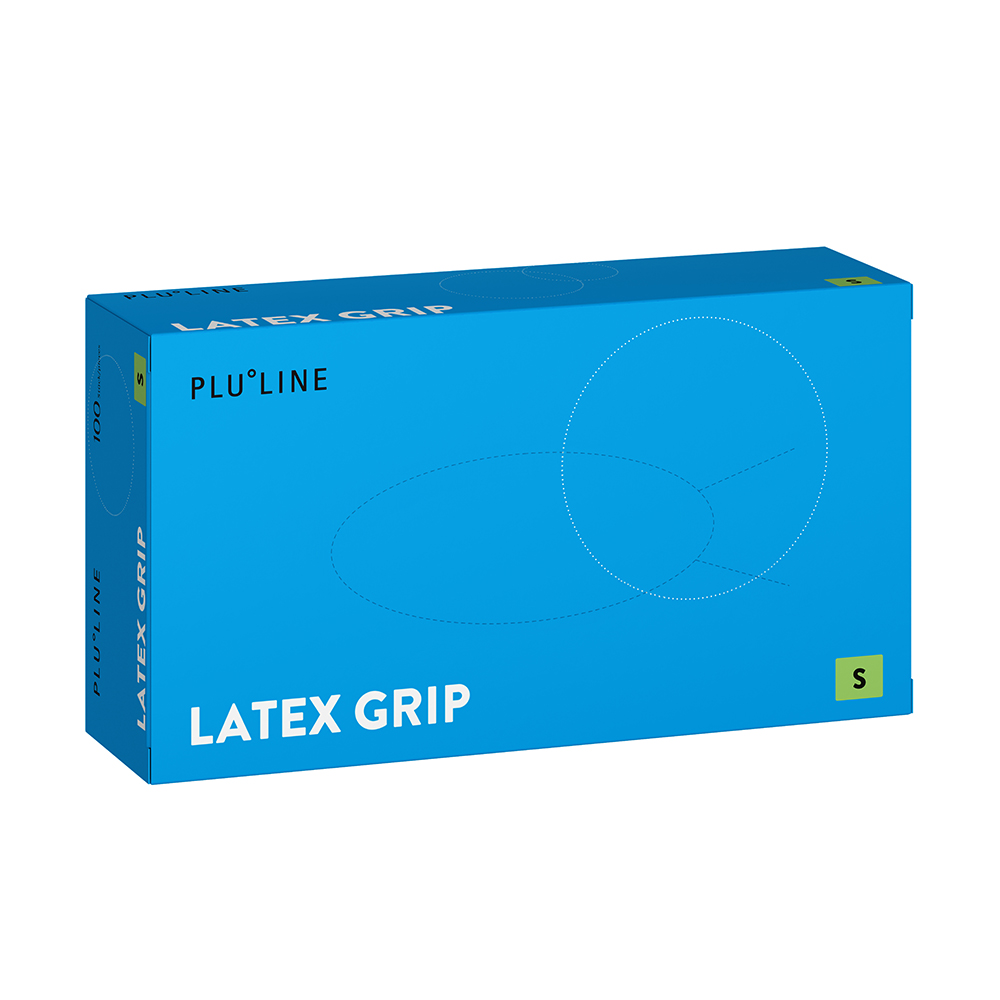 PLULINE Latex Grip Handschuhe Gr. S, 100 Stück