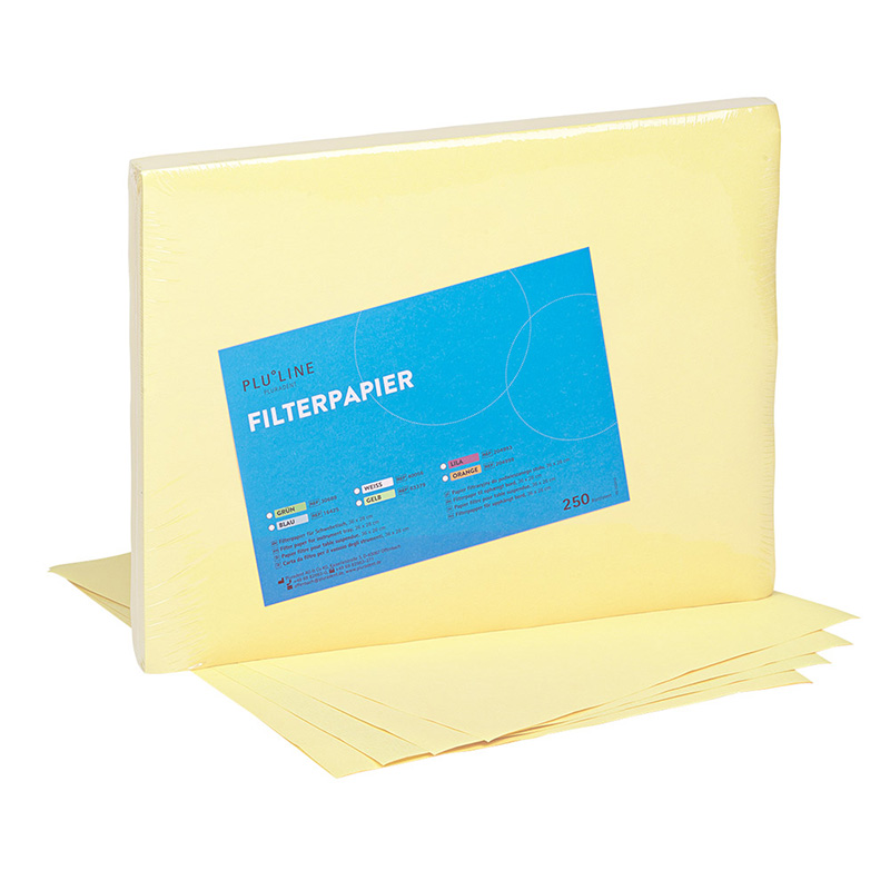 PLULINE Filterpapier 36 x 28 cm gelb, 250 Stück