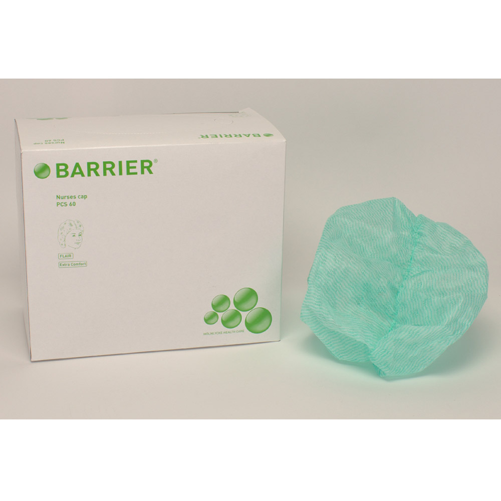 Barrier OP-Haube Flair grün, 75 Stück