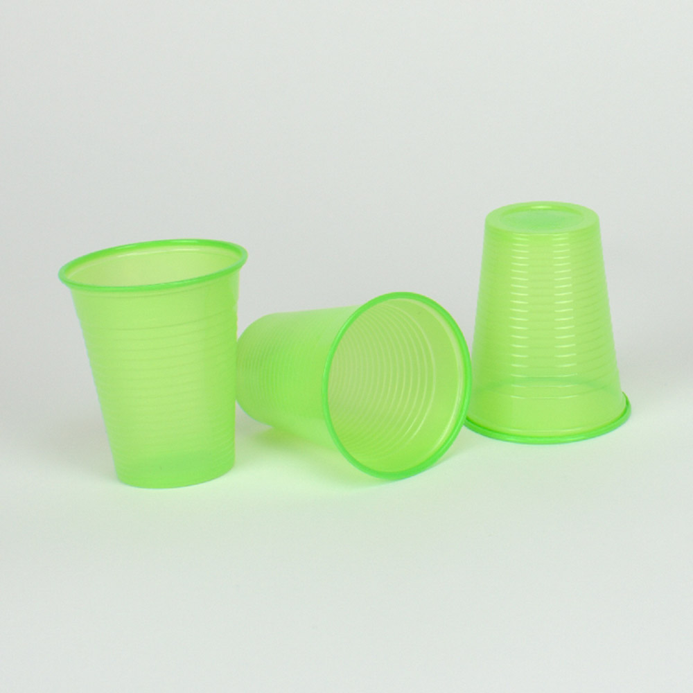 Mundspülbecher PP 180 ml grün-transparent, 3000 Stück