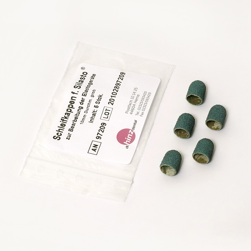 Schleifkappen für Silasto grob 10 mm, 5 Stück