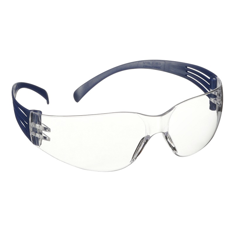 Schutzbrille SecureFit 100 klar/ Bügel blau, 1 Stück