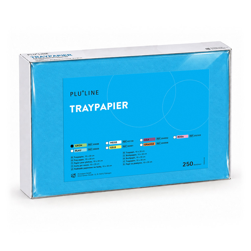 PLULINE TRAYPAPIER 18 x 28 cm blau, 250 Stück