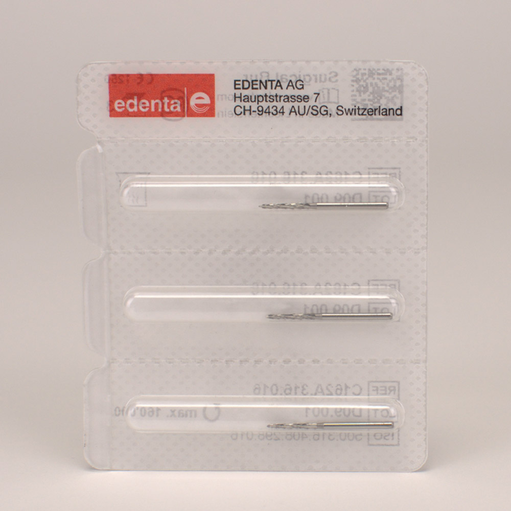 Chirurgische Fräse FGXL C162A 016, 3 Stück