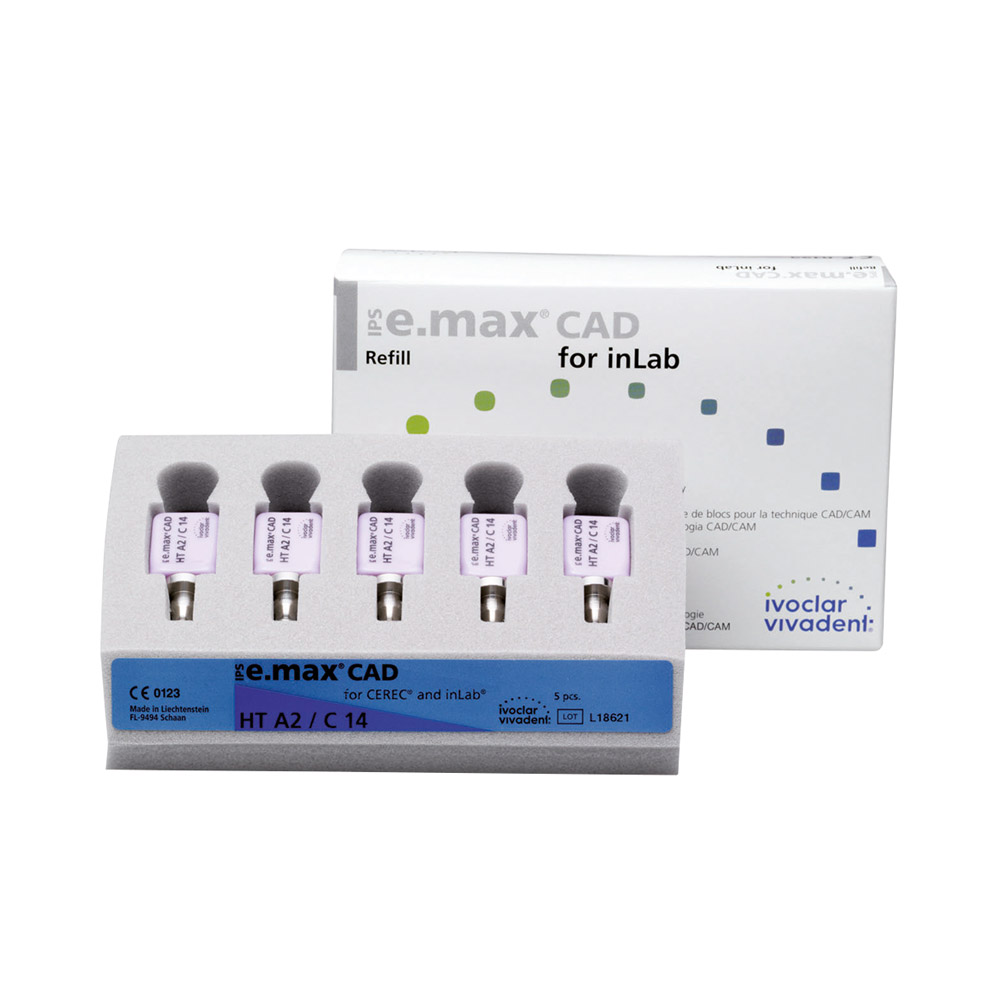 IPS e.max CAD Cerec/Inlab HT A1 I12, 5 Stück