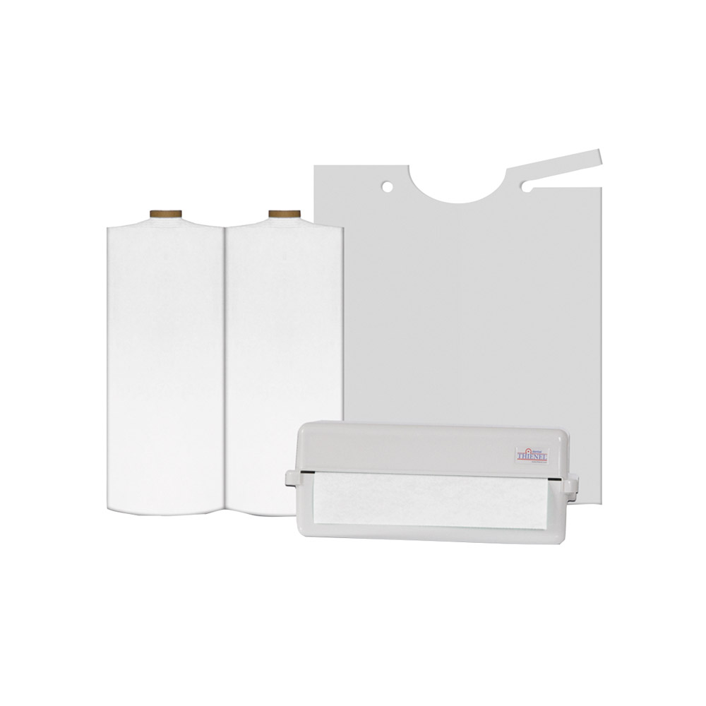 Patientenumhang Clavibib weiß 60 x 54 cm, 80 Stück Rolle